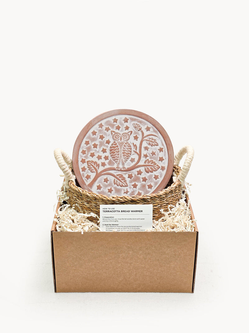 Bread Warmer & Basket - Owl Round