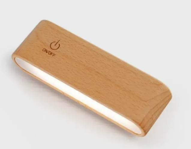 Sleek Wood LED Reading Lamp