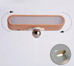Sleek Wood LED Reading Lamp