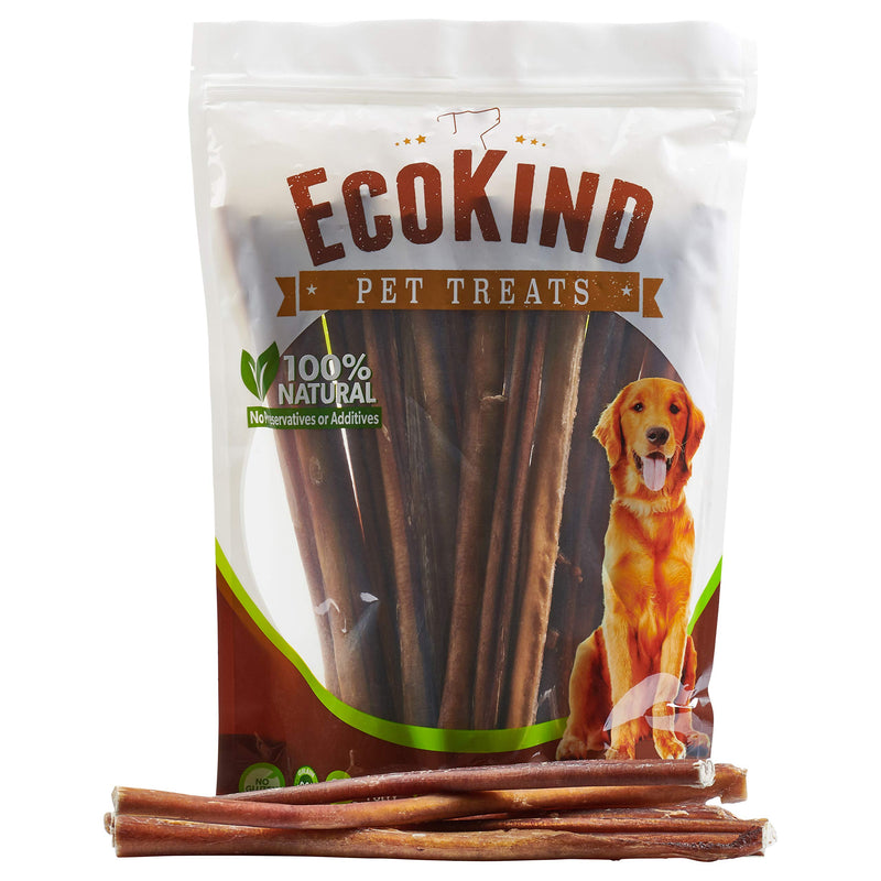 EcoKind Pet Treats All-Natural Premium 12 Inch Bully Sticks for Dogs | 16 Oz. Bag | Delicious Protein Rich Dog Chews