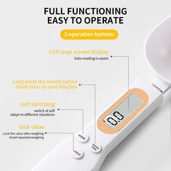 Mini Digital Spoon Scale - LCD Electronic Measuring Spoon for Flour, Milk, Coffee, Precision Kitchen Scale