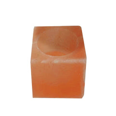 Himalayan Pink Salt Tea Light Holder by Pride of India – Salt Candle Holder – Room Décor Item – Great for Creating an Ambiance – Ideal for Home & Spa Uses – Natural Shape