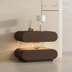 Solid Wood Bedside Table with Motion Sensor Light