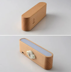 Sleek Wood LED Reading Lamp